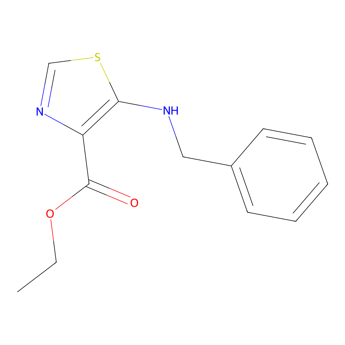 Ethyl 5-(benzylamino)-1,3-thiazole-4-carboxylate molecular structure, CAS 1394246-62-8
