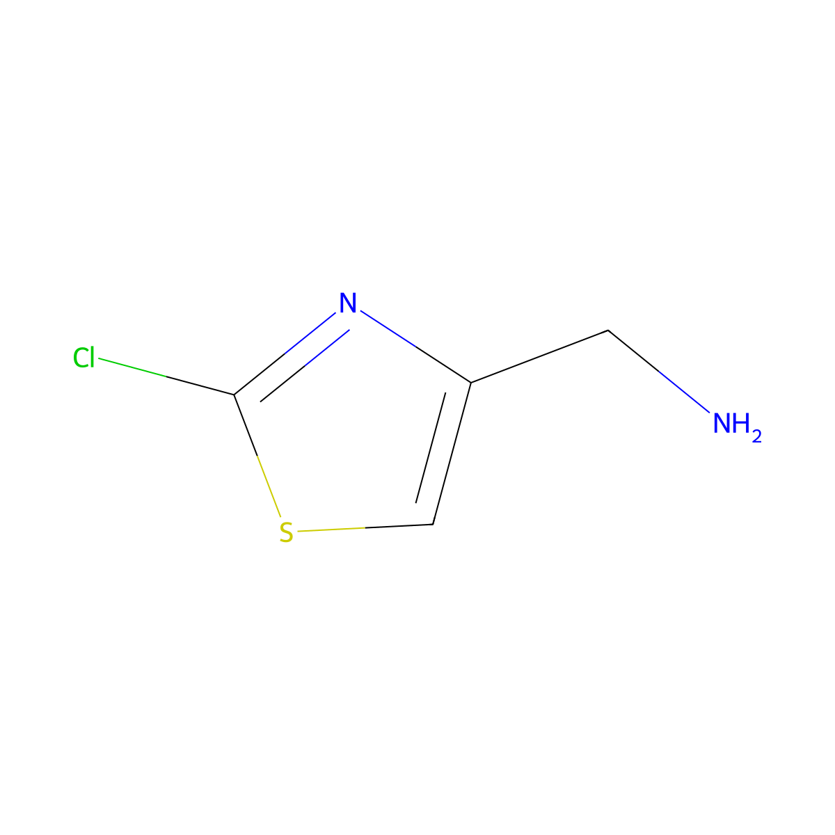 (2-Chlorothiazol-4-yl)methanamine molecular structure, CAS 139425-75-5