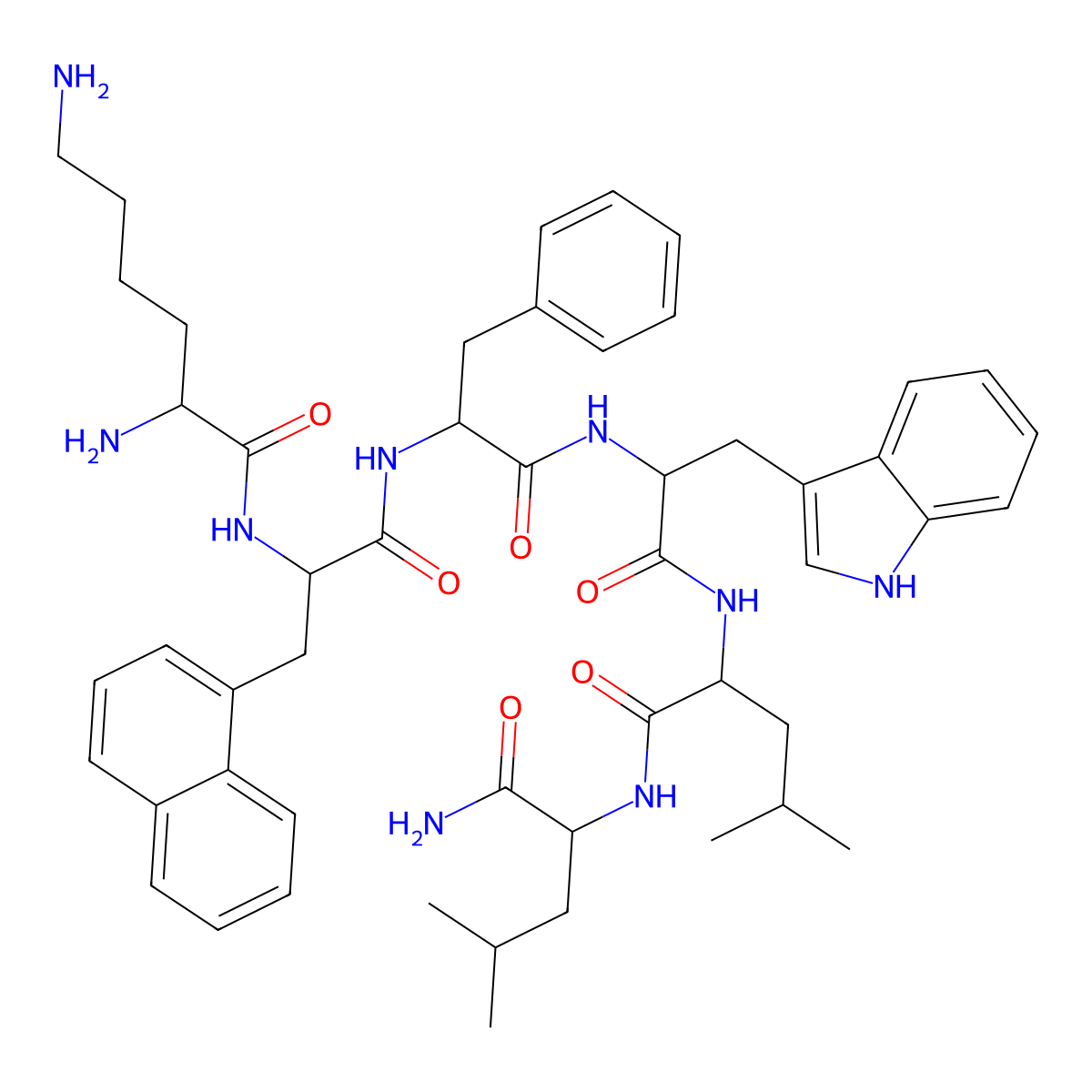 K-(D-1-Nal)-FwLL-NH2 molecular structure, CAS 1394288-22-2