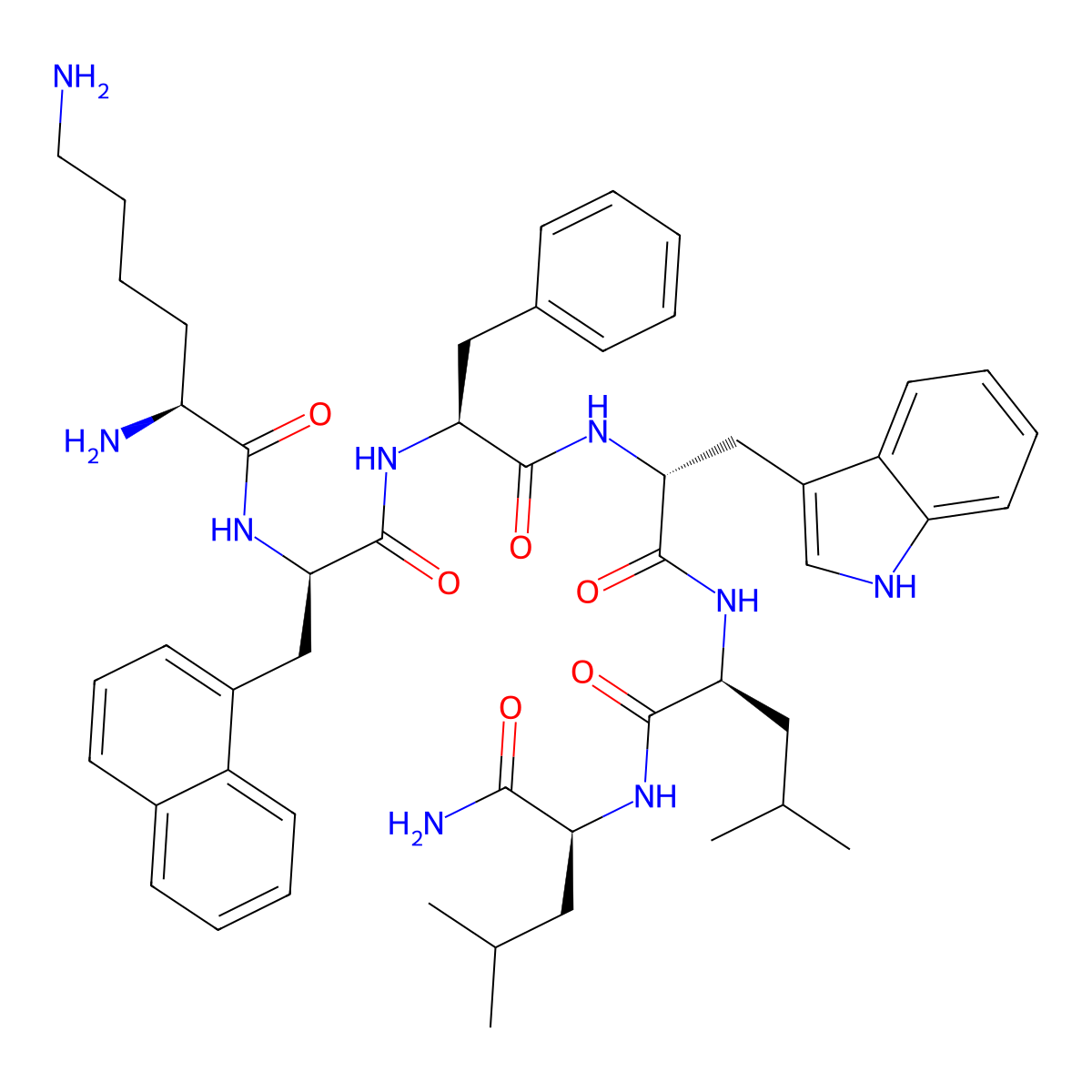 K-(D-1-Nal)-FwLL-NH2 molecular structure, CAS 1394288-22-2