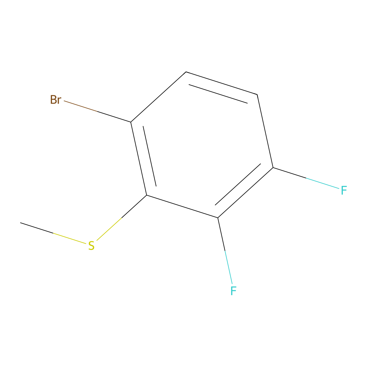 6-Bromo-2,3-difluorothioanisole molecular structure, CAS 1394291-28-1