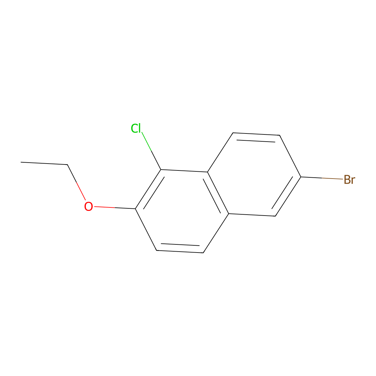 6-Bromo-1-chloro-2-ethoxynaphthalene molecular structure, CAS 1394291-31-6