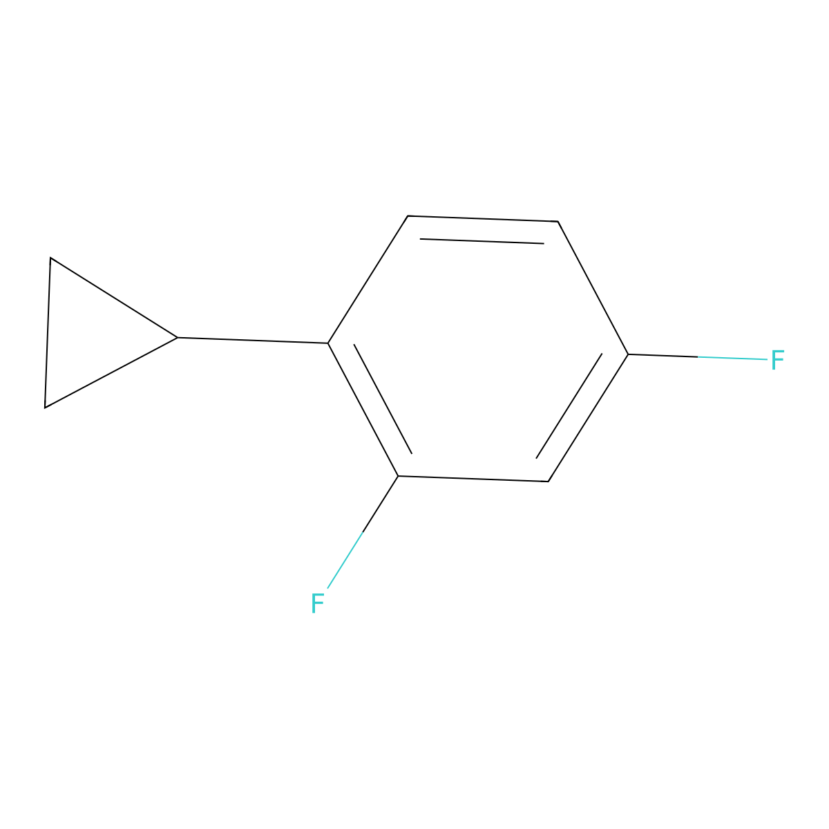 1-Cyclopropyl-2,4-difluorobenzene molecular structure, CAS 1394291-34-9