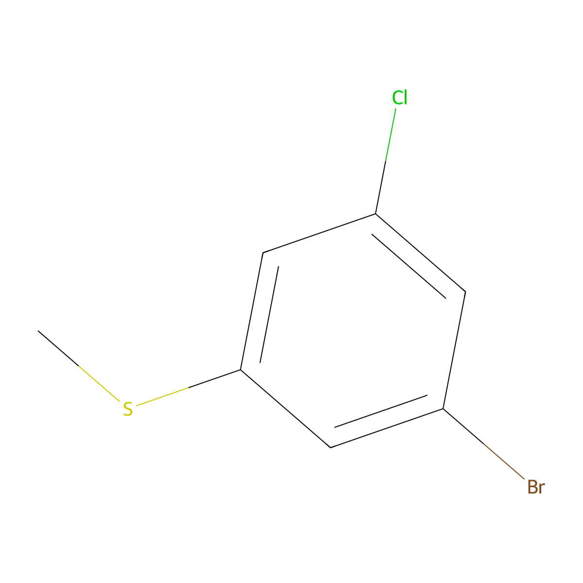 3-Bromo-5-chloro-thioanisole molecular structure, CAS 1394291-36-1