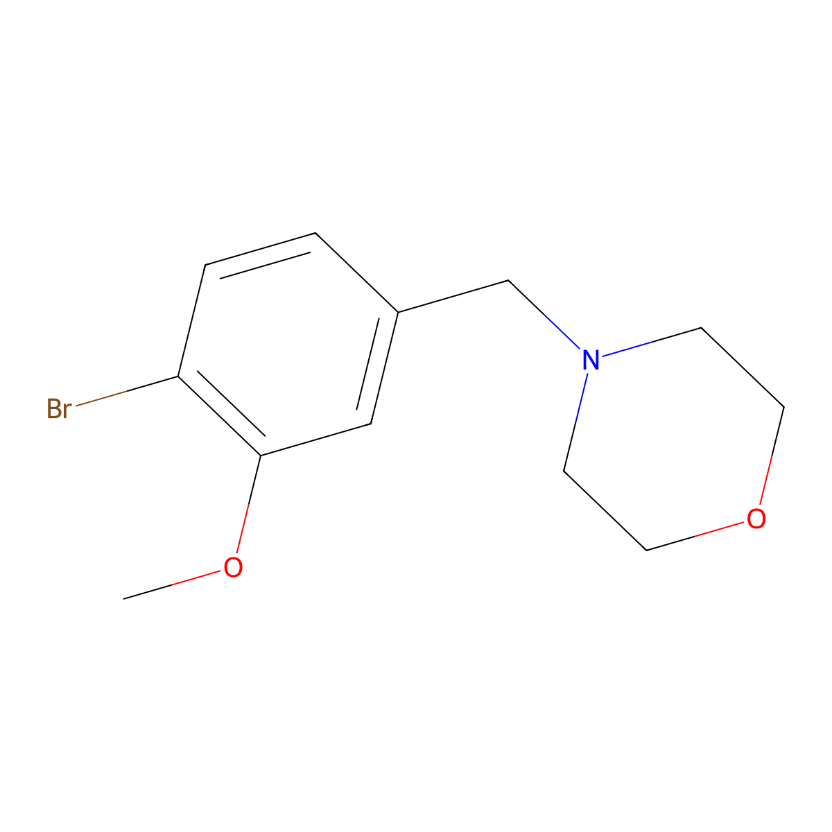 4-(4-Bromo-3-methoxybenzyl)morpholine molecular structure, CAS 1394291-37-2