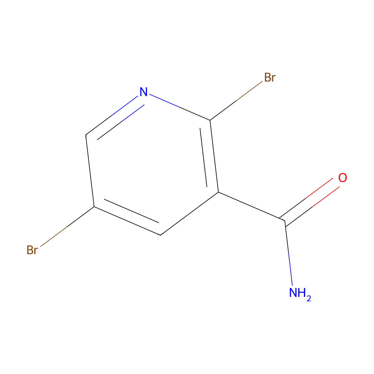 2,5-Dibromonicotinamide molecular structure, CAS 1394291-40-7