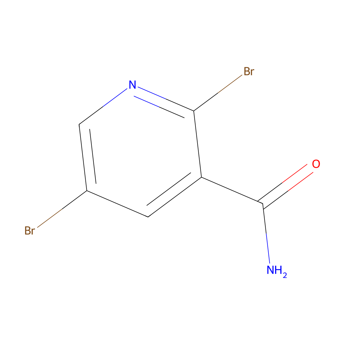 2,5-Dibromonicotinamide molecular structure, CAS 1394291-40-7