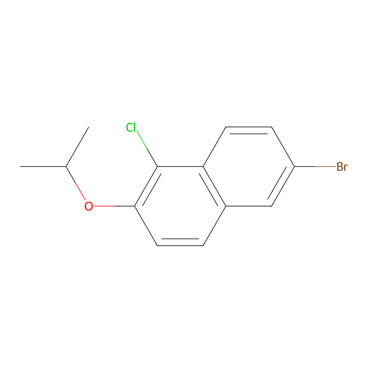 6-Bromo-1-chloro-2-isopropoxynaphthalene molecular structure, CAS 1394291-46-3