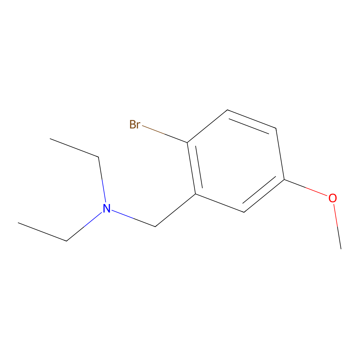 2-Bromo-5-methoxy-N,N-diethylbenzylamine molecular structure, CAS 1394291-48-5