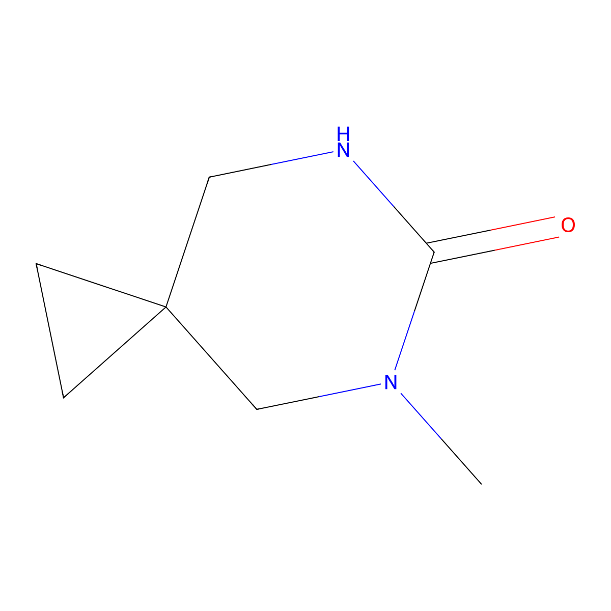5-Methyl-5,7-diazaspiro[2.5]octan-6-one molecular structure, CAS 1394306-54-7