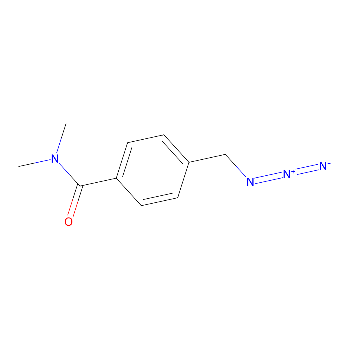 4-(azidomethyl)-N,N-dimethylbenzamide molecular structure, CAS 1394306-57-0