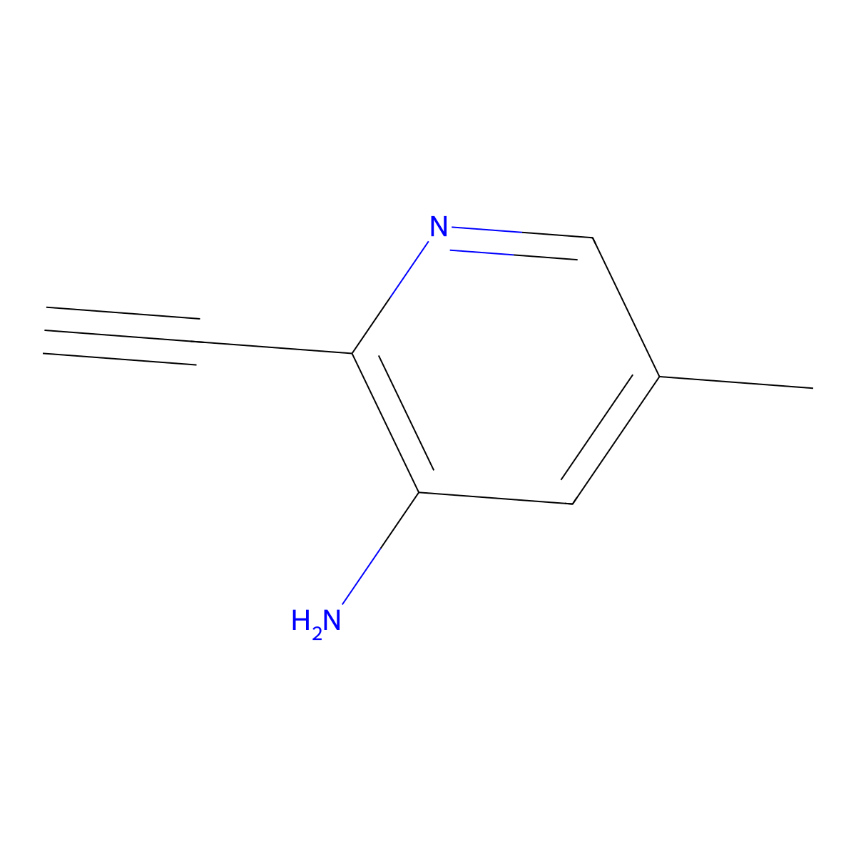 2-Ethynyl-5-methylpyridin-3-amine molecular structure, CAS 1394319-72-2