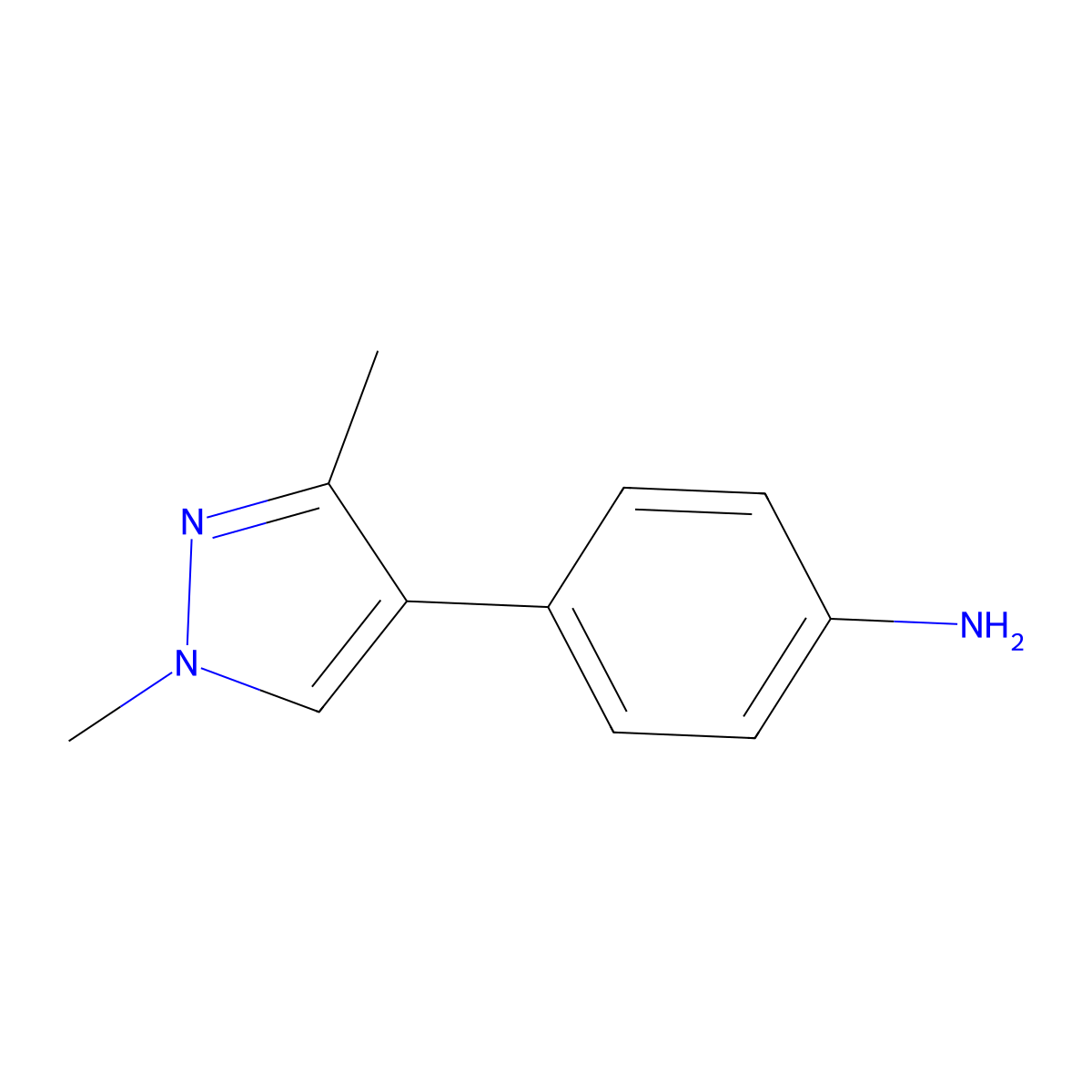 4-(1,3-Dimethyl-1h-pyrazol-4-yl)benzenamine molecular structure, CAS 1394330-70-1