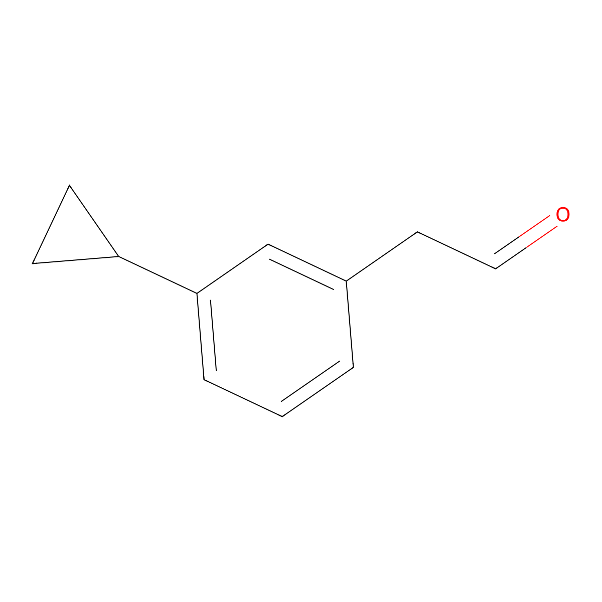 2-(3-Cyclopropylphenyl)acetaldehyde molecular structure, CAS 1394339-12-8