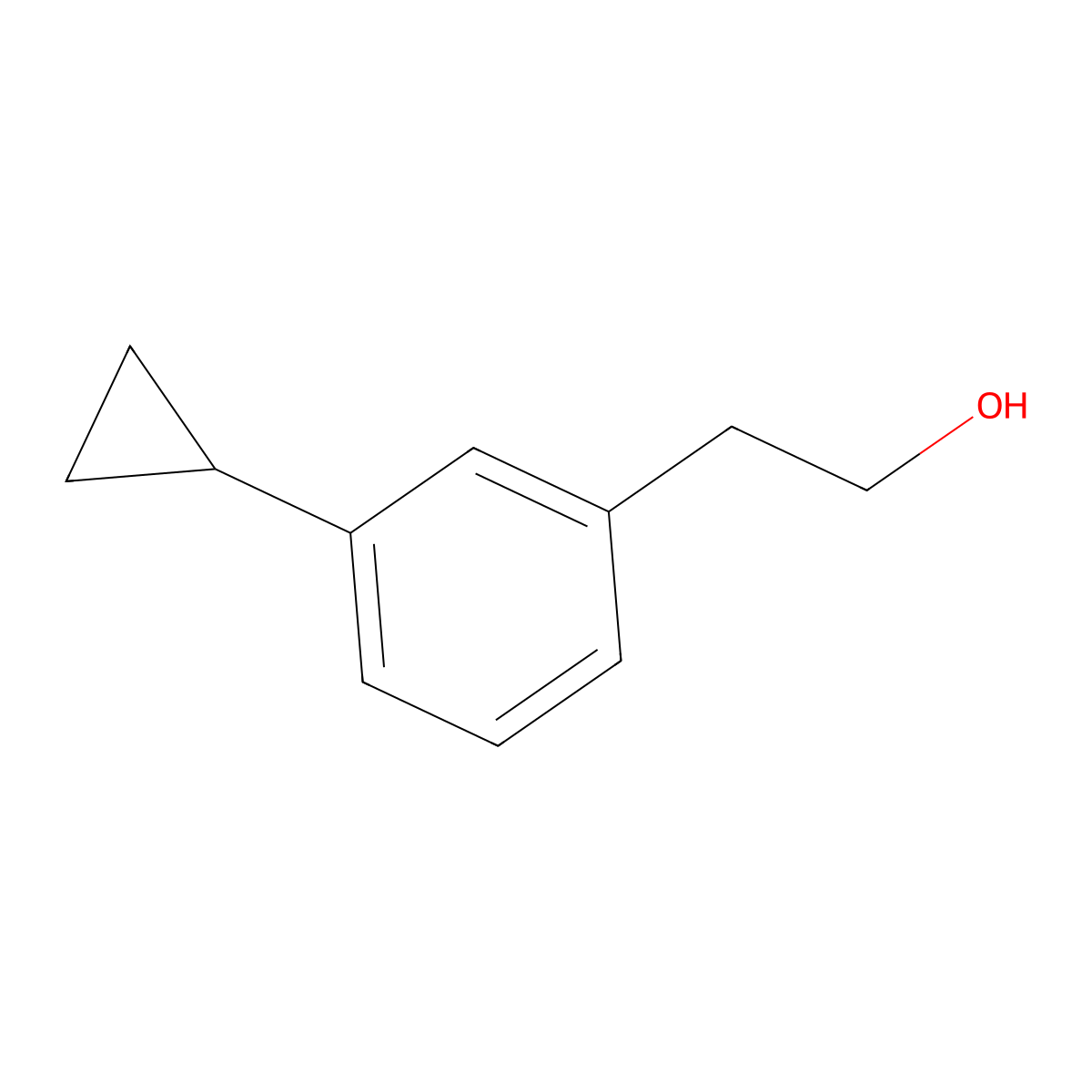 2-(3-Cyclopropylphenyl)ethan-1-ol molecular structure, CAS 1394339-59-3