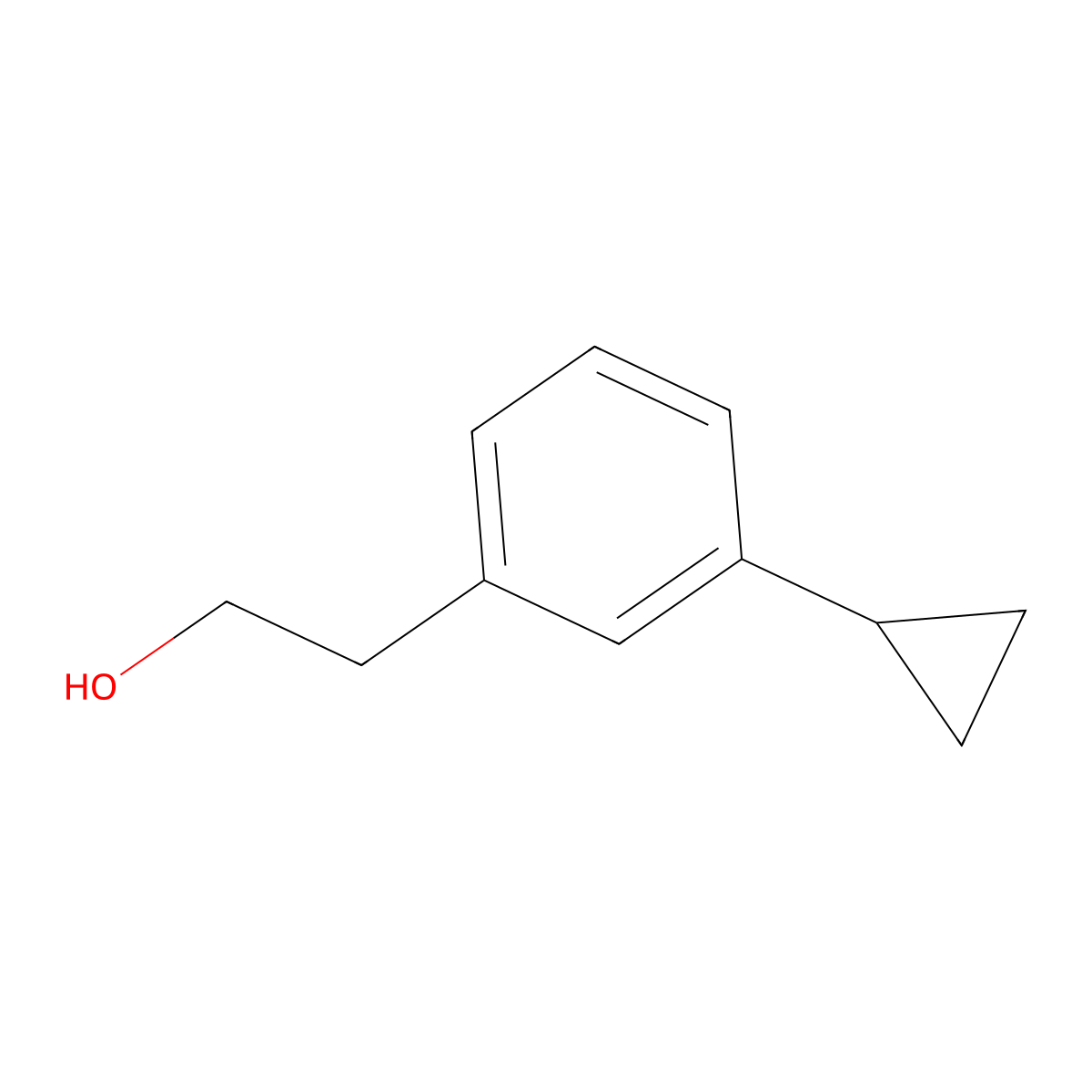 2-(3-Cyclopropylphenyl)ethan-1-ol molecular structure, CAS 1394339-59-3