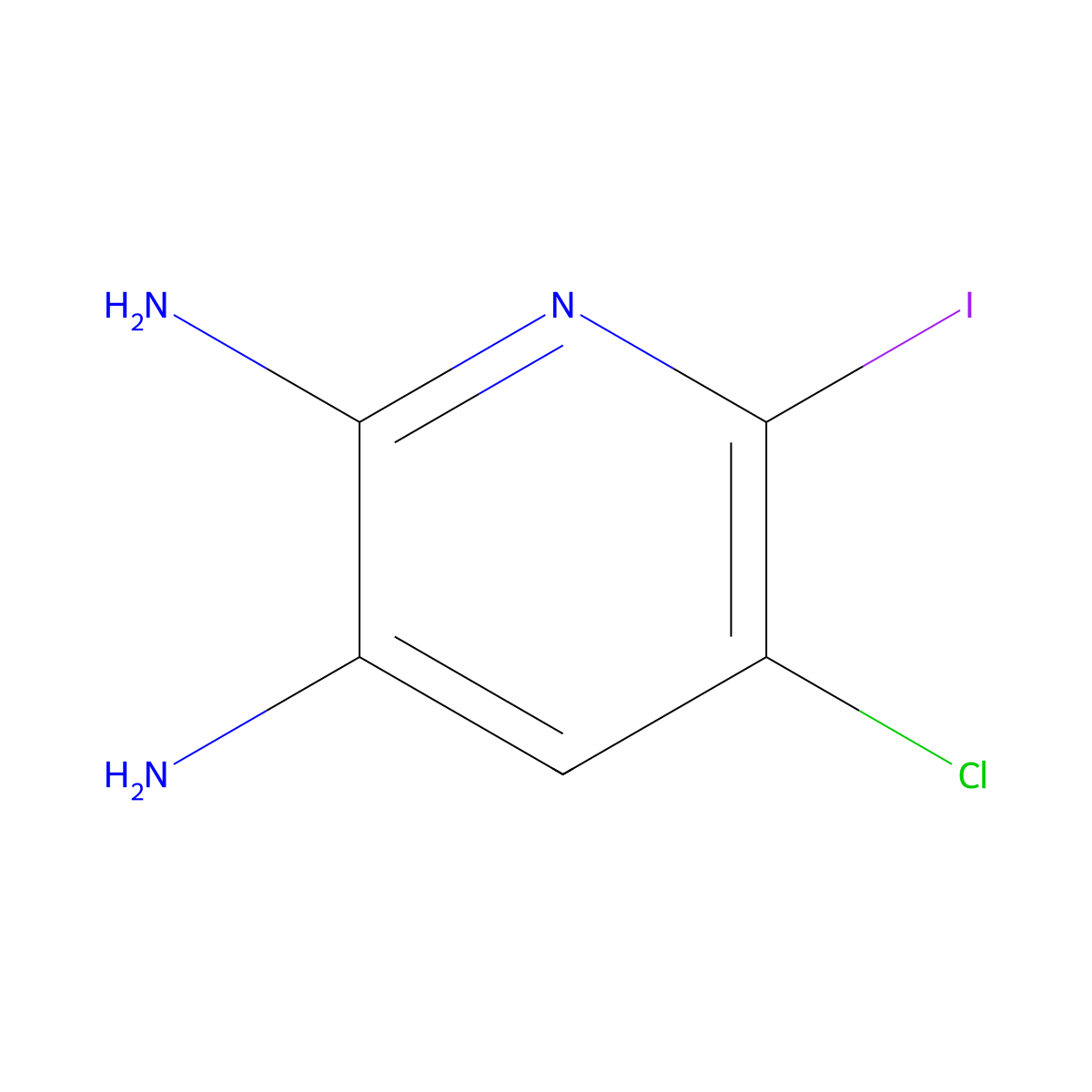 5-Chloro-6-iodopyridine-2,3-diamine molecular structure, CAS 1394373-23-9