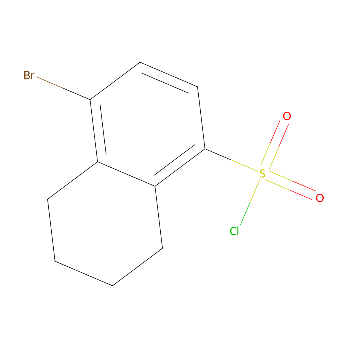 4-Bromo-5,6,7,8-tetrahydronaphthalene-1-sulfonyl chloride molecular structure, CAS 1394375-48-4