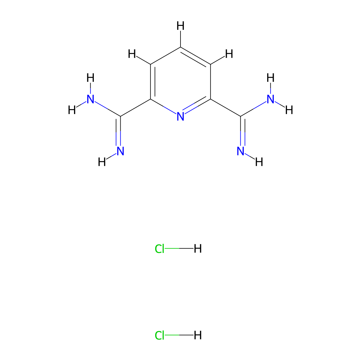 Pyridine-2,6-dicarboximidamide dihydrochloride molecular structure, CAS 1394382-56-9