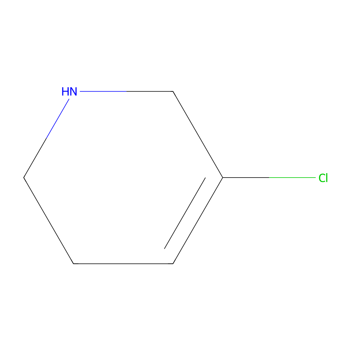 5-Chloro-1,2,3,6-tetrahydropyridine molecular structure, CAS 1394384-15-6