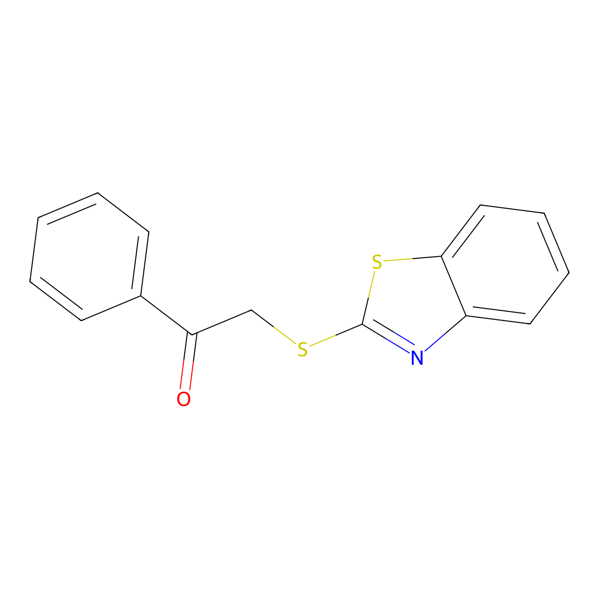 2-(Benzothiazol-2-ylsulfanyl)-1-phenyl-ethanone molecular structure, CAS 13944-95-1