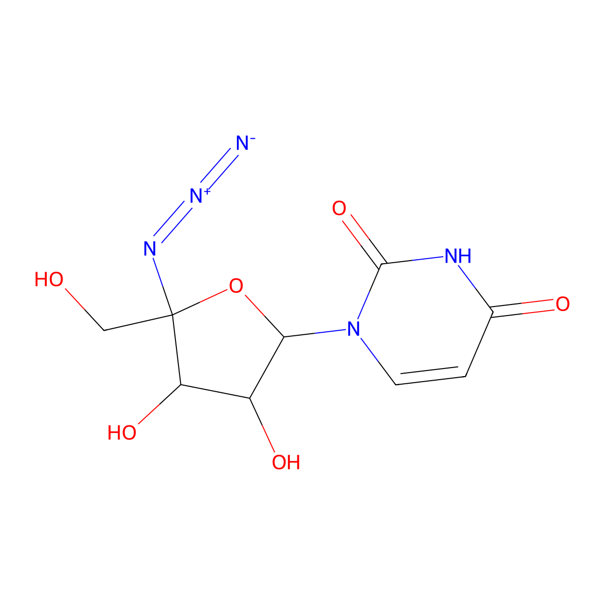 4'-Azidouridine molecular structure, CAS 139442-01-6