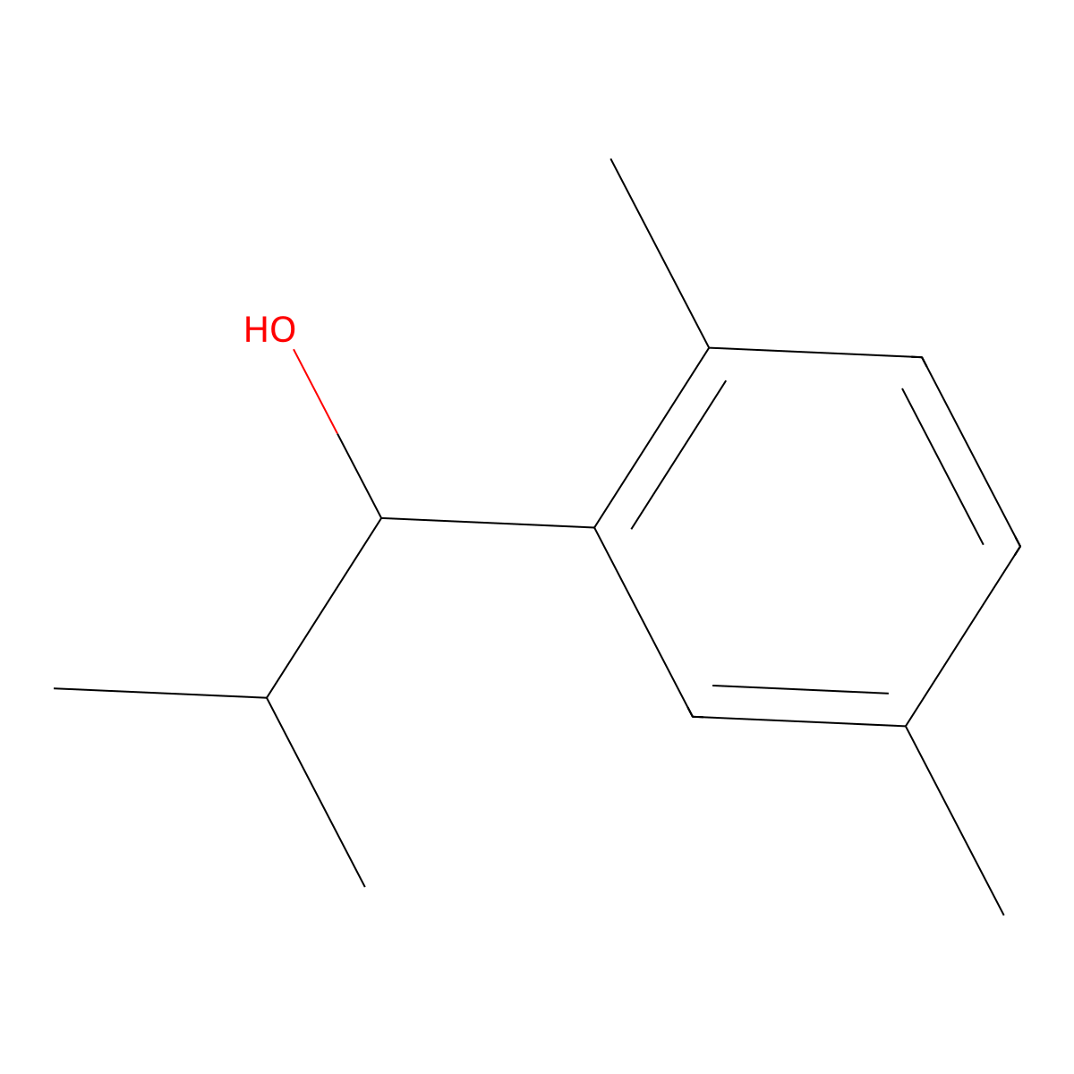 1-(2,5-Dimethylphenyl)-2-methylpropan-1-ol molecular structure, CAS 139448-18-3