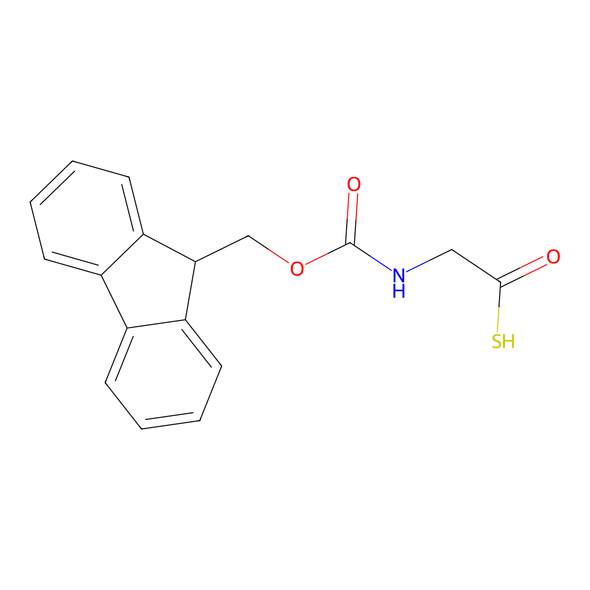 Fmoc-2-aminoethanethioic S-acid molecular structure, CAS 139448-92-3