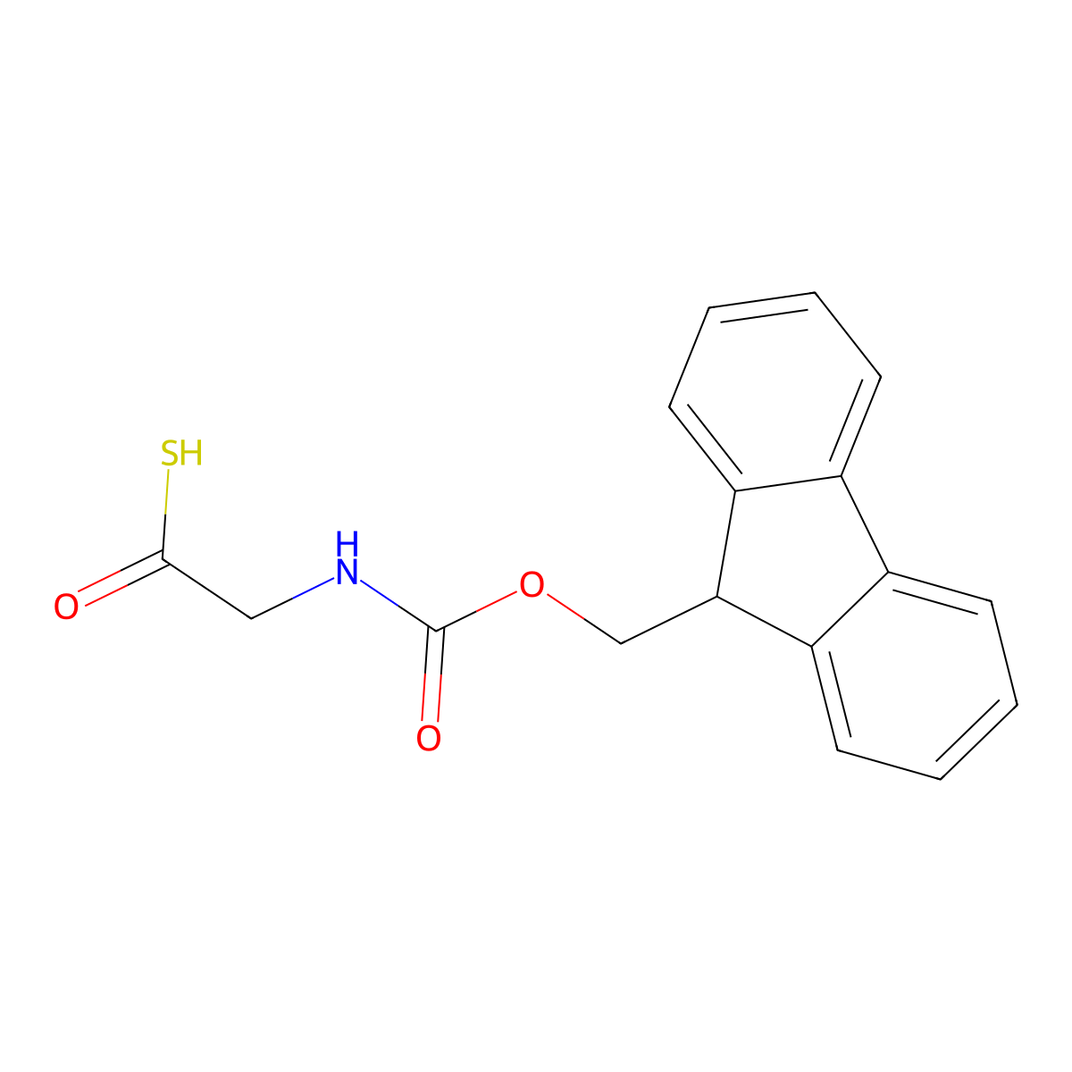 Fmoc-2-aminoethanethioic S-acid molecular structure, CAS 139448-92-3