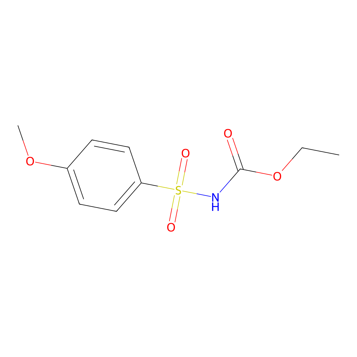 Ethyl (4-methoxybenzene-1-sulfonyl)carbamate molecular structure, CAS 13945-54-5