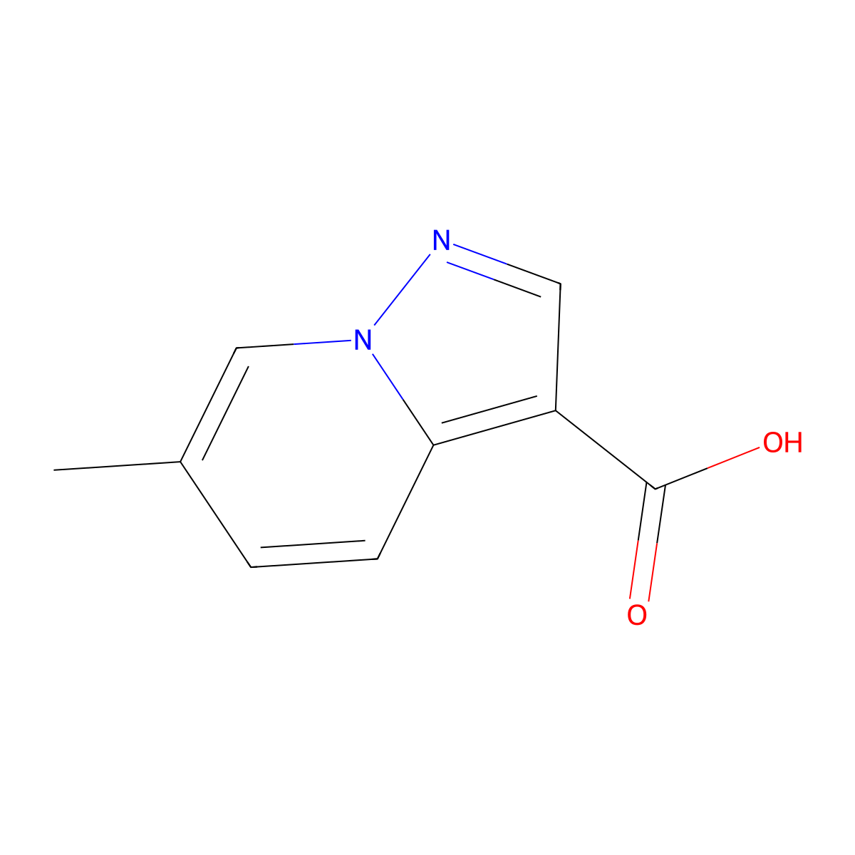 6-Methylpyrazolo[1,5-a]pyridine-3-carboxylic acid molecular structure, CAS 139452-21-4