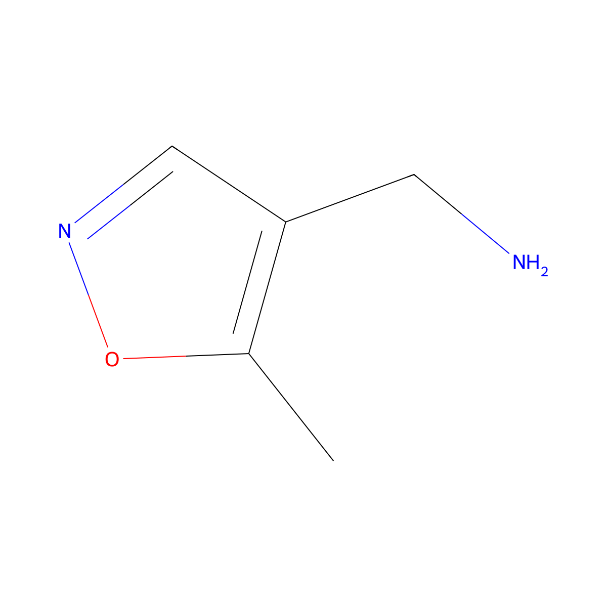 (5-Methylisoxazol-4-yl)methanamine molecular structure, CAS 139458-29-0