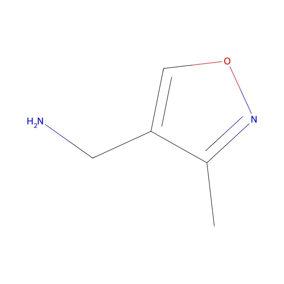(3-Methyl-1,2-oxazol-4-yl)methanamine molecular structure, CAS 139458-30-3