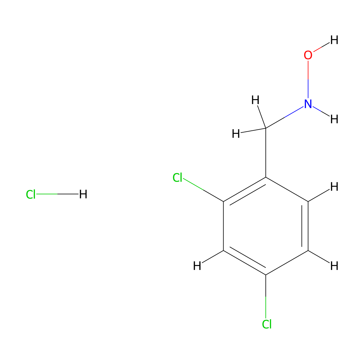 N-(2,4-Dichlorobenzyl)hydroxylamine hydrochloride molecular structure, CAS 139460-29-0