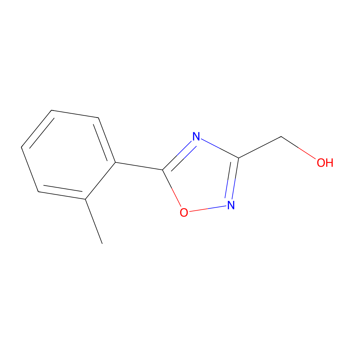 [5-(2-Methylphenyl)-1,2,4-oxadiazol-3-yl]methanol molecular structure, CAS 1394645-03-4