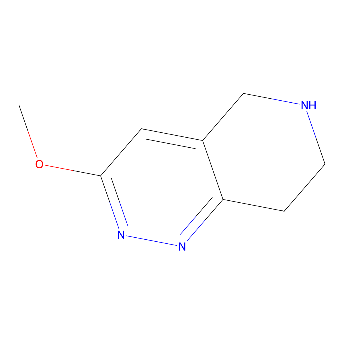 3-methoxy-5H,6H,7H,8H-pyrido[4,3-c]pyridazine molecular structure, CAS 1394645-71-6