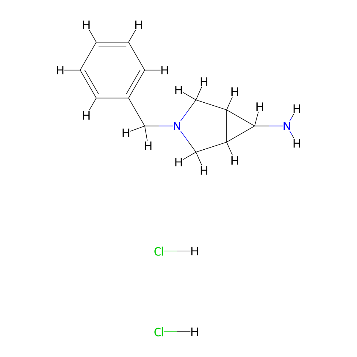3-Benzyl-3-azabicyclo(3.1.0)hexan-6-amine dihydrochloride molecular structure, CAS 1394662-71-5