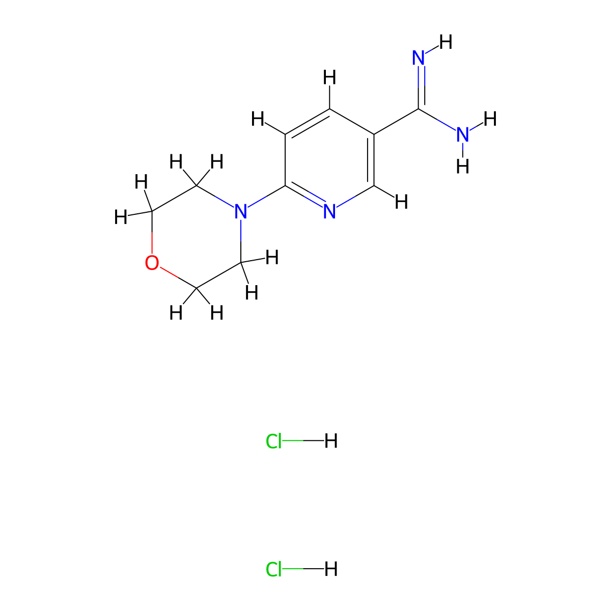6-(Morpholin-4-yl)pyridine-3-carboximidamide dihydrochloride molecular structure, CAS 1394670-06-4
