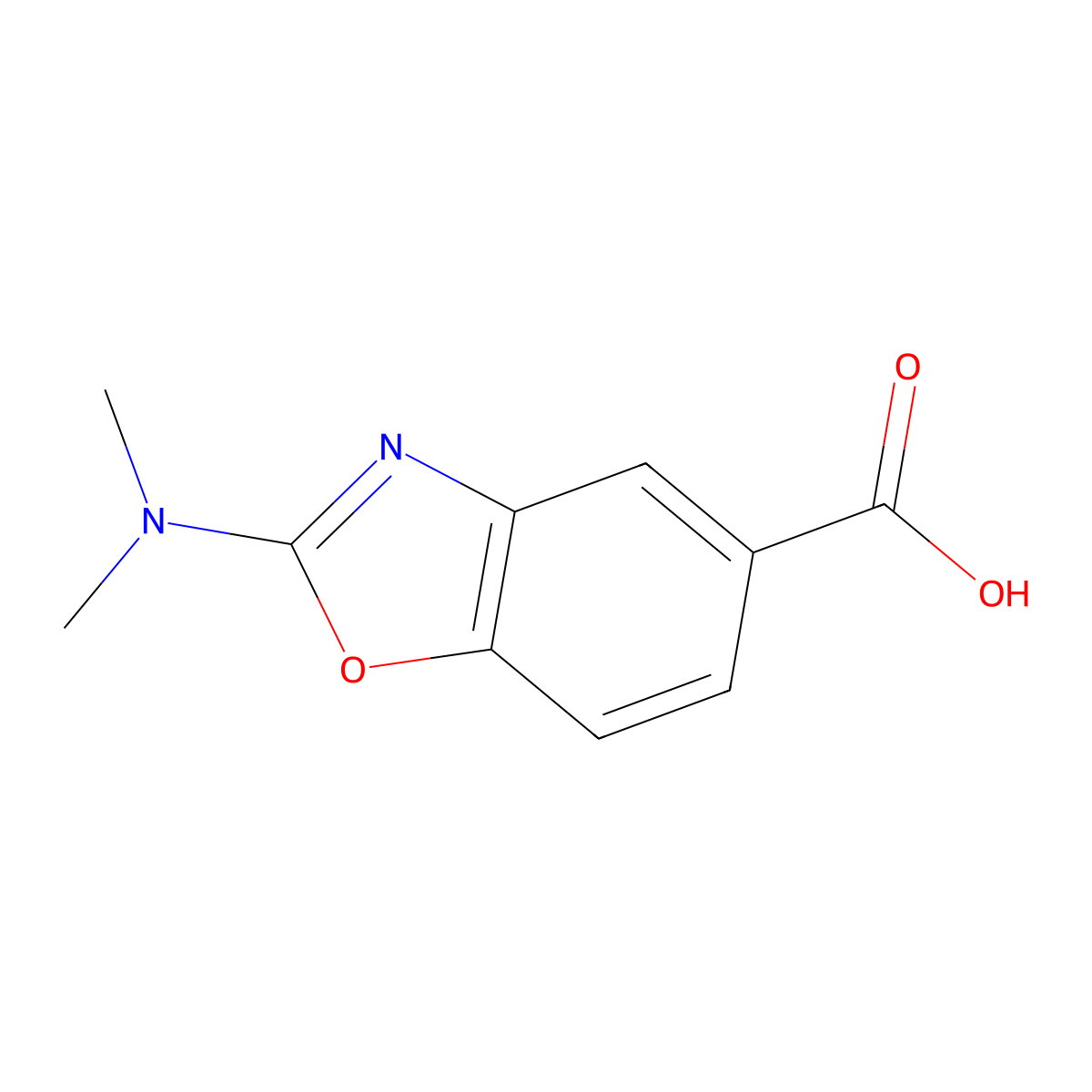 2-(Dimethylamino)-1,3-benzoxazole-5-carboxylic acid molecular structure, CAS 1394680-83-1