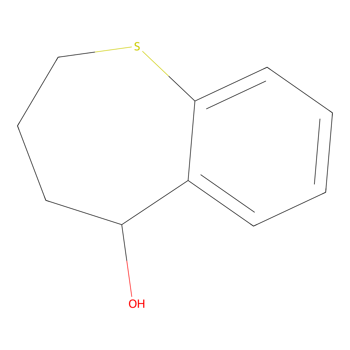 (5S)-2,3,4,5-tetrahydro-1-benzothiepin-5-ol molecular structure, CAS 1394680-91-1