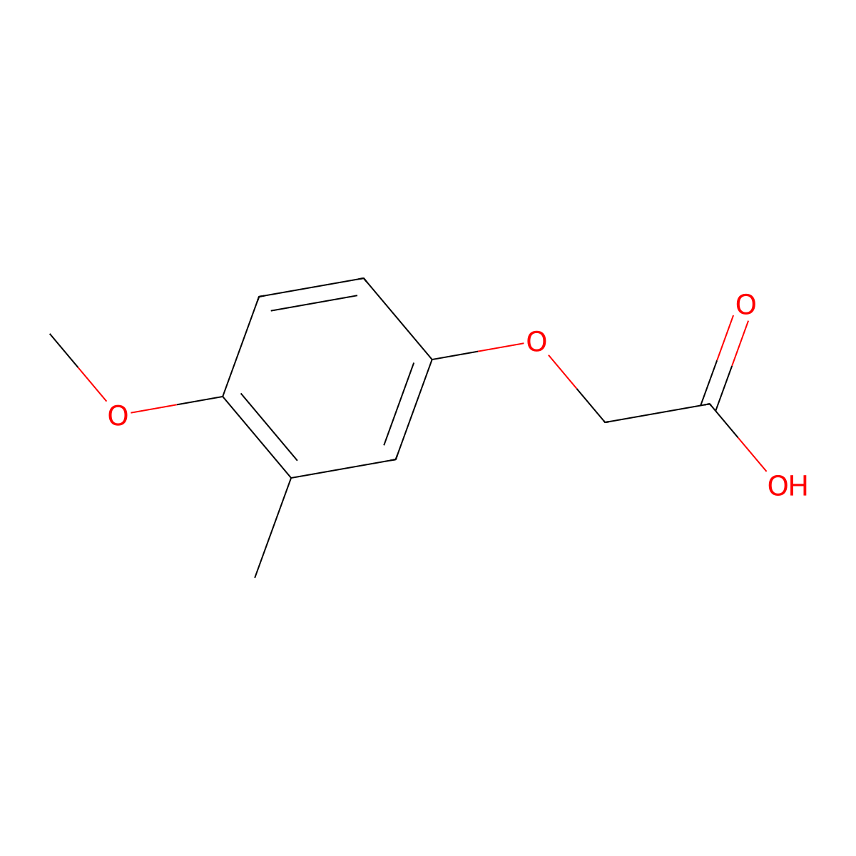 2-(4-Methoxy-3-methylphenoxy)acetic acid molecular structure, CAS 1394682-28-0