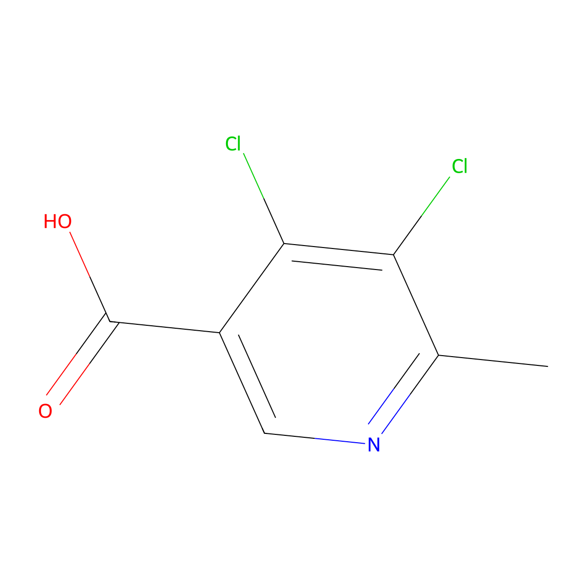 4,5-Dichloro-6-methylpyridine-3-carboxylic acid molecular structure, CAS 1394689-91-8