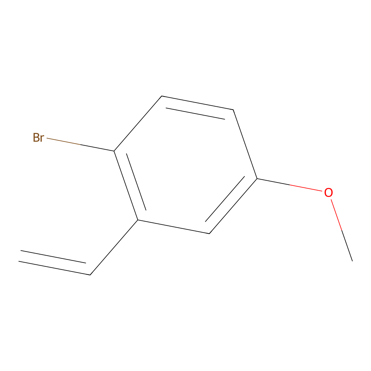 1-Bromo-2-ethenyl-4-methoxybenzene molecular structure, CAS 139469-06-0