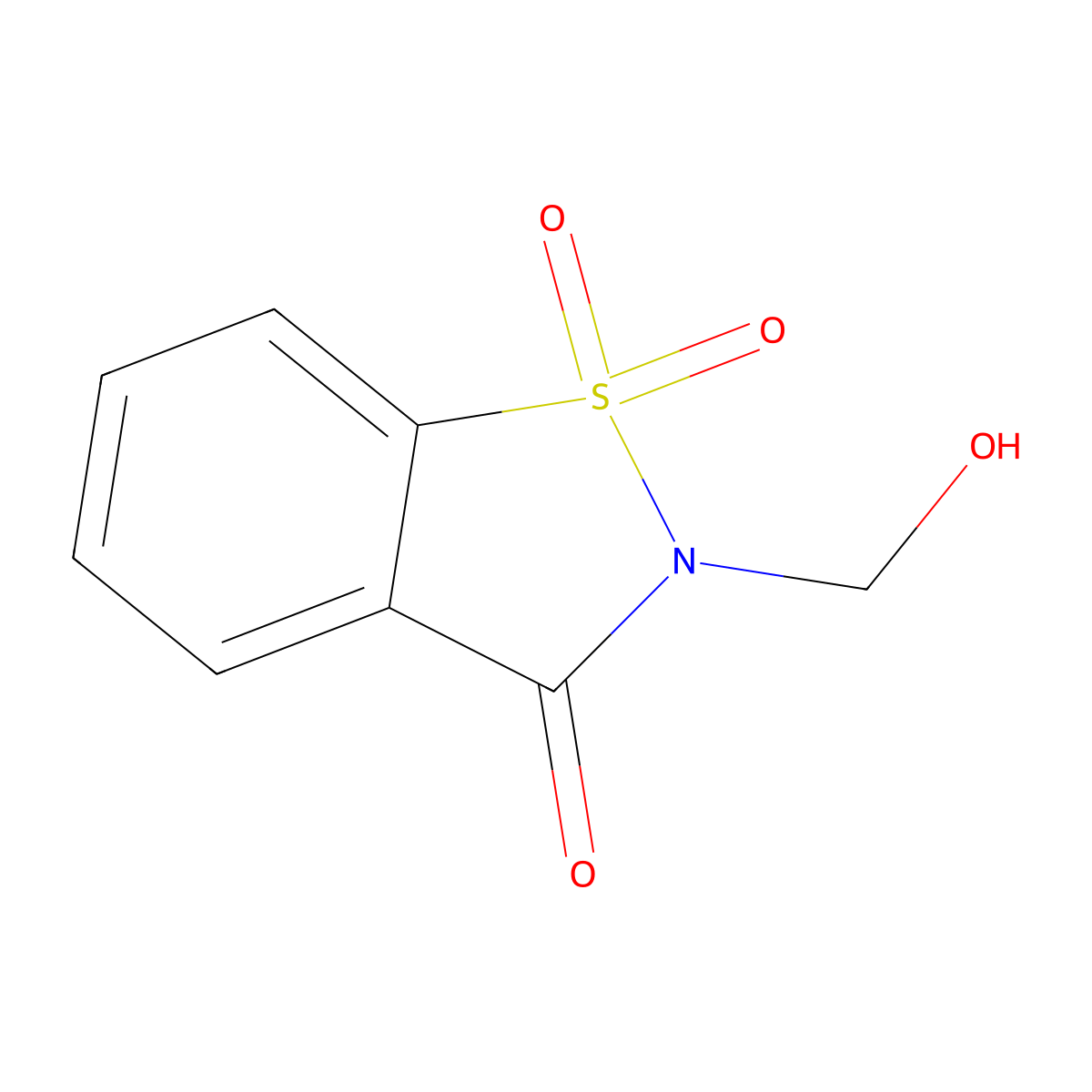 2-(Hydroxymethyl)-1,2-benzisothiazol-3(2H)-one 1,1-dioxide molecular structure, CAS 13947-20-1