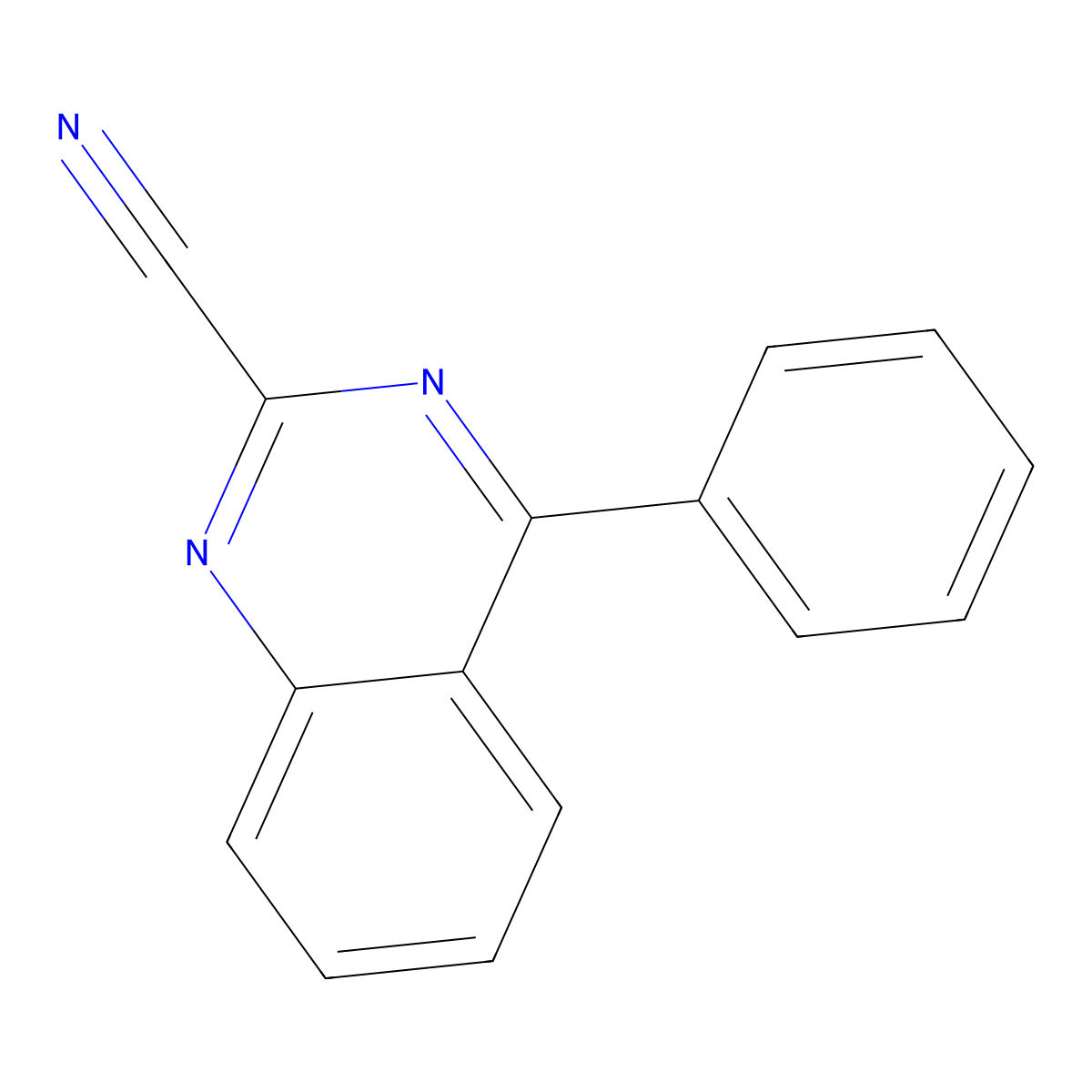 4-Phenyl-2-quinazolinecarbonitrile molecular structure, CAS 139474-21-8