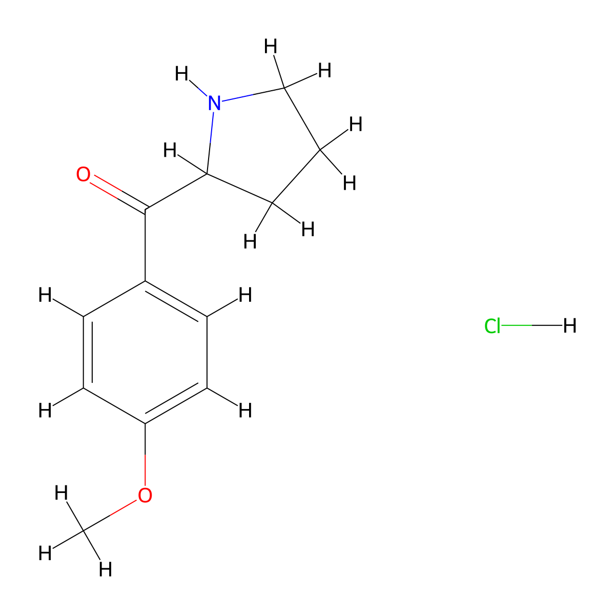 2-(4-Methoxybenzoyl)pyrrolidine hydrochloride molecular structure, CAS 1394745-43-7