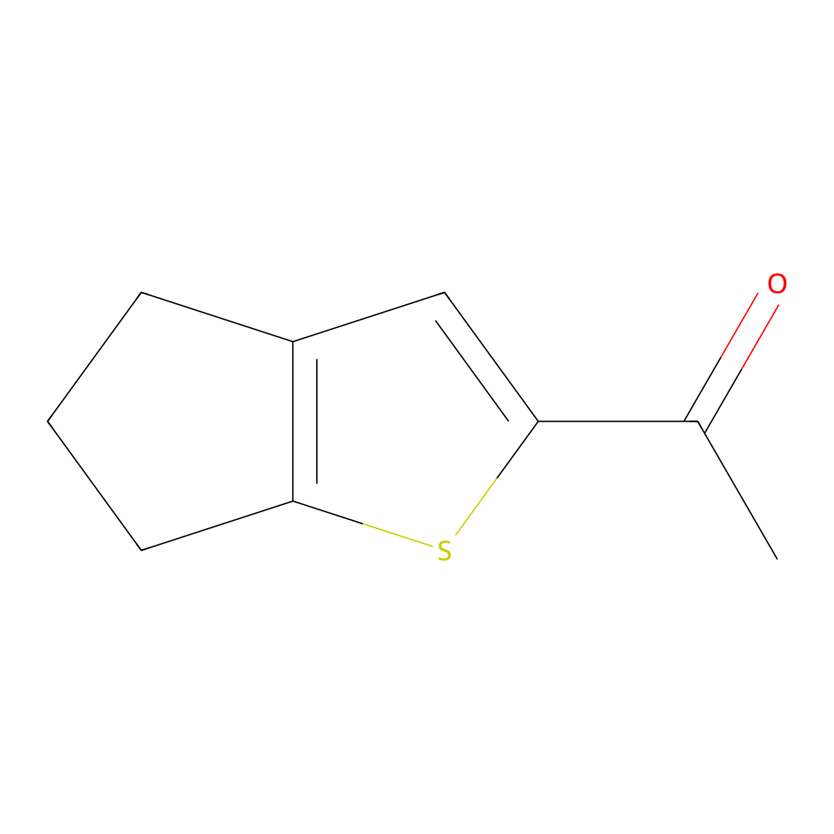 1-{4H,5H,6H-cyclopenta[b]thiophen-2-yl}ethan-1-one molecular structure, CAS 1394759-65-9