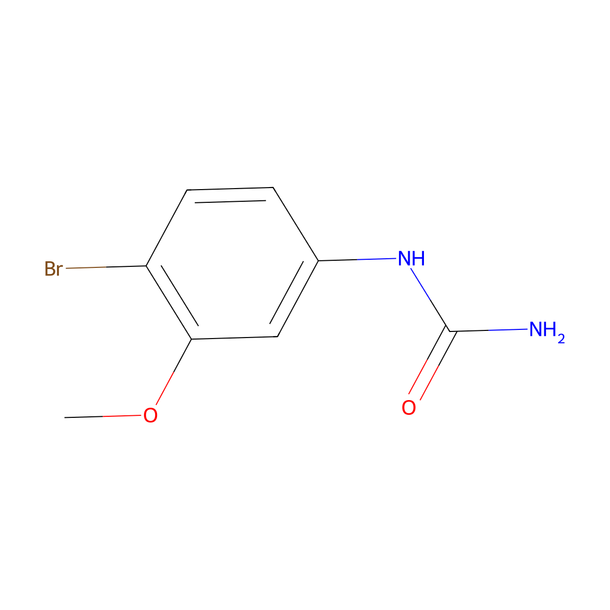(4-Bromo-3-methoxyphenyl)urea molecular structure, CAS 1394764-23-8