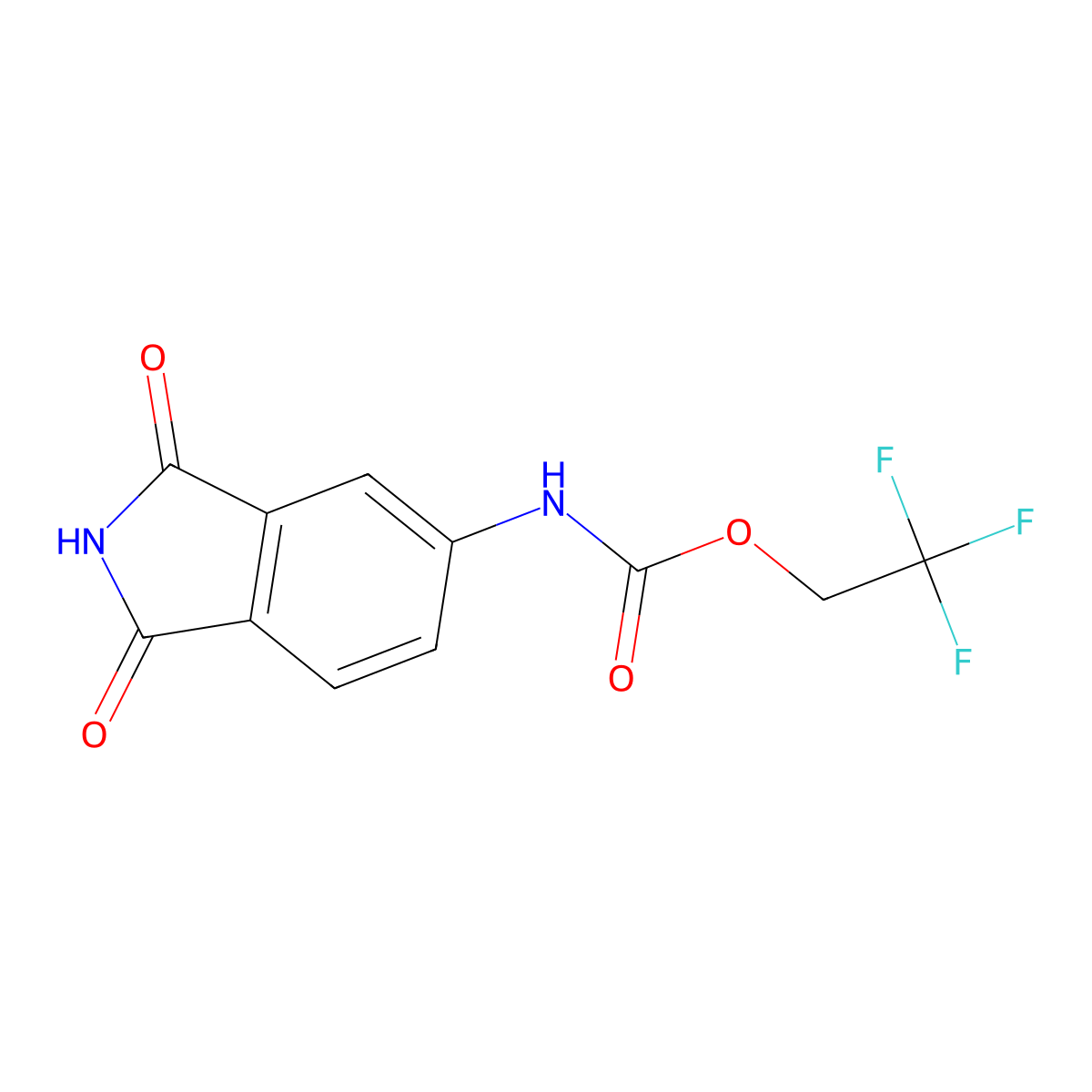 2,2,2-trifluoroethyl N-(1,3-dioxo-2,3-dihydro-1H-isoindol-5-yl)carbamate molecular structure, CAS 1394777-21-9