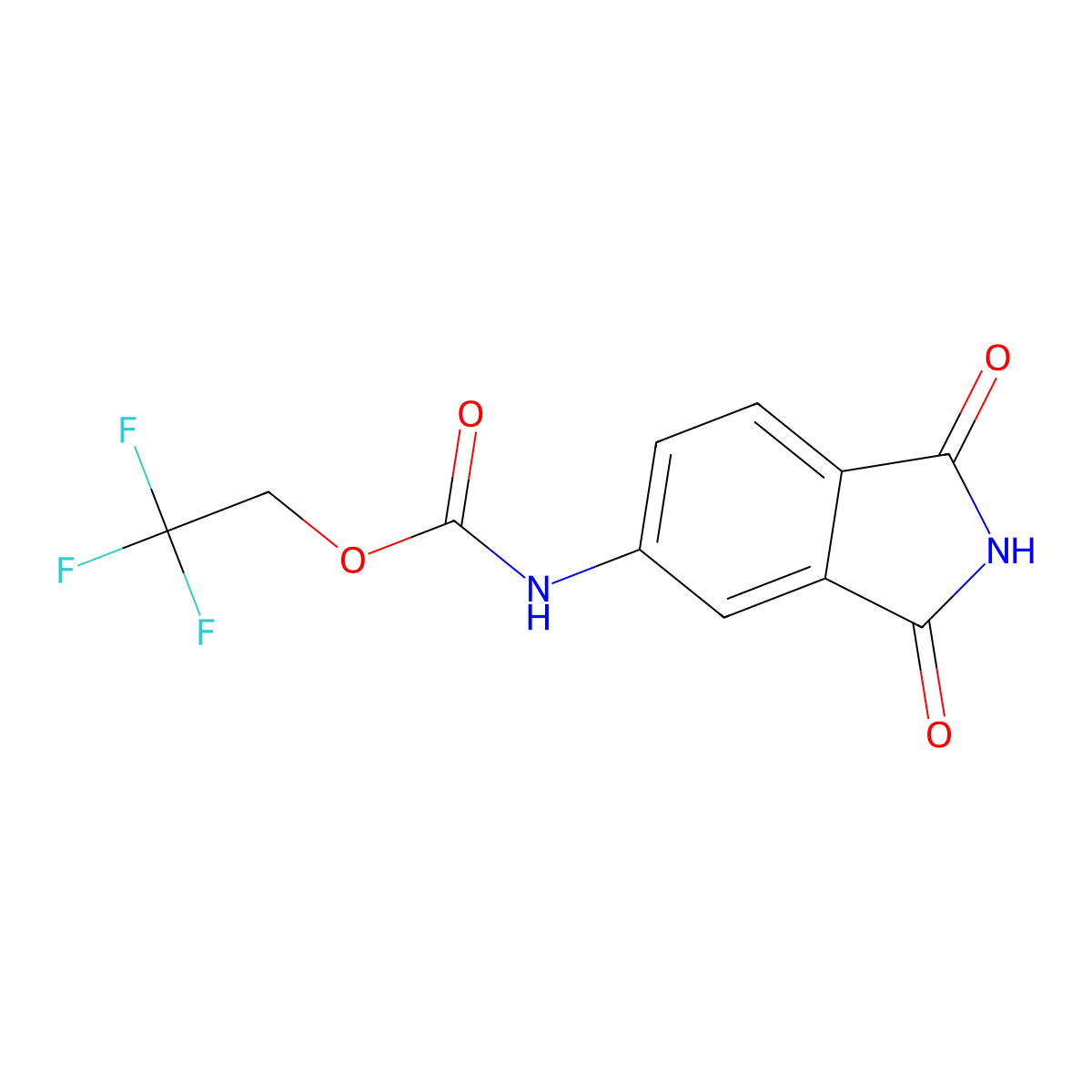 2,2,2-trifluoroethyl N-(1,3-dioxo-2,3-dihydro-1H-isoindol-5-yl)carbamate molecular structure, CAS 1394777-21-9